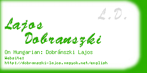 lajos dobranszki business card