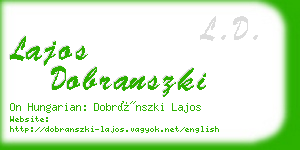 lajos dobranszki business card